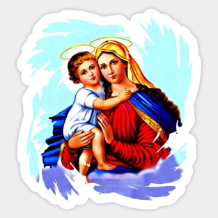 Madonna with Child Sticker